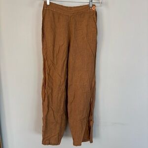 Flax Brown Straight Leg Pants